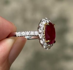 Nhẫn đá <span class=keywords><strong>Ruby</strong></span> Thủy Tinh Độc Đáo 925 Sterling bạc tối giản ban nhạc bạc mỹ trang sức số lượng lớn tiệc cưới Nhẫn <span class=keywords><strong>Ruby</strong></span> cổ điển - Product Image 6