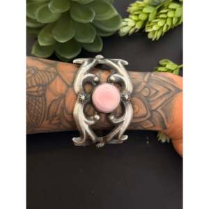 กำไลข้อมือเปลือกหอยสีชมพู Chimney Butte และเงินสเตอร์ลิง เครื่องประดับแฟชั่น - Product Image 2