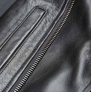 แจ็คเก็ตหนังแบล็คบอมเบอร์ หนังแกะ/หนังลูกแกะ สำหรับผู้ชาย ไซส์พลัส แจ็คเก็ตหนังโค้ท ผลิตตามแบบ OEM ปี 2024 - Product Image 6