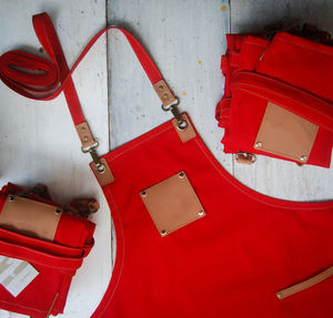 Toile Tablier en cuir Barman Barista Travail Chef Personnalisation Jardinier Chef Carpe AAA-0092 - Product Image 6