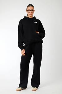 Survêtement d'hiver à col long zippé, uni, avec logo personnalisé brodé, noir - Product Image 5