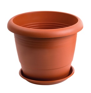PRIMAVERA Pot de fleur rond en plastique jardinière intérieure/extérieure résistante au gel UV avec plusieurs tailles et couleurs pour la maison et le jardin - Product Image 3