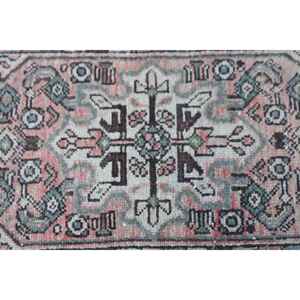 Alfombra Redonda Vintage de 1.9x3 pies, Alfombra Turca de Lana con Estampado Animal Marrón - Product Image 5