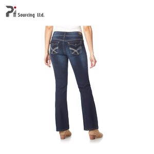 Personnalisé Nouveau Design Femmes Bootcut Jambe Droite Denim Jeans Pantalon Dames Slim Fit Jeans Pantalon Femmes Regular Fit Confort Jeans Pantalon - Product Image 2