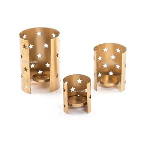 Bougeoir de conception fantastique dans le bougeoir de couleur bleue de fer avec la cheminée en verre pour l'usage de noce - Product Image 5