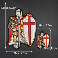 Écussons brodés faits main en tissu chenille pour Commanderie des Templiers, Régalia maçonnique, à coudre, service OEM, personnalisable
