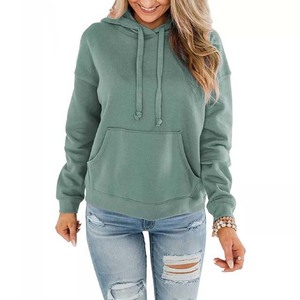 Venta al por mayor transpirable mujeres sudaderas con capucha último estilo de color sólido mujeres sudaderas con capucha personalizadas mujeres sudaderas con capucha - Product Image 2