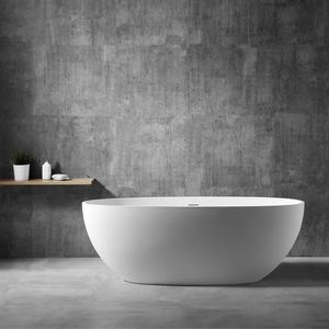 Silja opaco bianco pietra artificiale Free-Standing vasca da bagno Pack 1 - Product Image 1