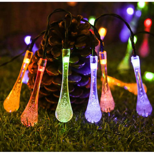 Guirnalda de Luces LED de Colores en Forma de Gota de Agua, Impermeable, Decorativa para Jardín, Patio, Navidad, Bodas y Fiestas - Product Image 3