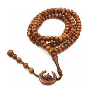 Rosario de cuentas de oración naturales al por mayor, cuentas de oración de color sólido, 33 piezas, cuentas de oración islámicas Tasbeeh con servicios OEM personalizados - Product Image 5