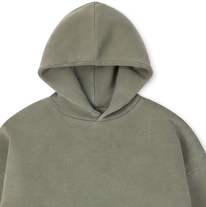 Sudaderas con capucha de talla grande para hombre con logotipo personalizado 400 GSM 100% algodón de lana de peso pesado en blanco de gran tamaño con hombros caídos - Product Image 6