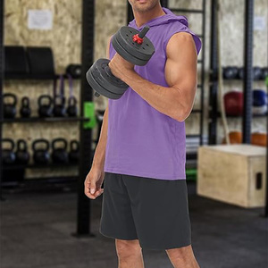 Camiseta Deportiva Lisa para Hombre, Camiseta sin Mangas Básica para Entrenamiento, Camiseta sin Mangas para Hombre al por Mayor, para Uso Deportivo y Casual - Product Image 3