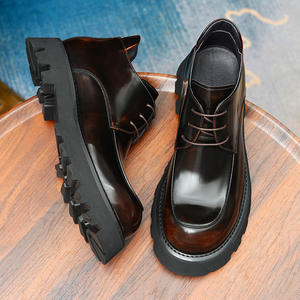 Bottes en cuir de mouton marron de luxe, au-dessus du genou, avec surface imperméable et doublure anti-humidité pour le froid et les occasions formelles - Product Image 3
