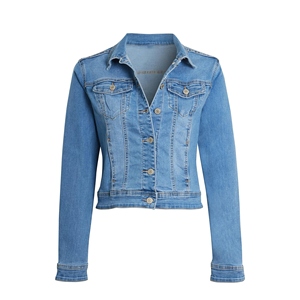 Veste en jean décontractée pour femmes avec cordon de serrage réglable et fermeture éclair pour un usage quotidien sportif et décontracté - Product Image 6