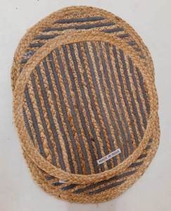 Manteles individuales de mesa bordados tejidos de algas marinas de yute trenzado indio personalizados al por mayor, nuevo estilo, lavables y reutilizables para uso doméstico en bodas - Product Image 4