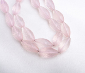 Quartz rose facetté, gouttes de 16 pouces, 1 brin, naturel, pour la fabrication de bijoux fins, pierre précieuse - Product Image 2