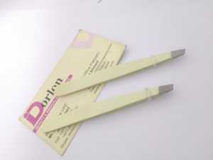 Pinzas profesionales para cejas de Color verde menta en polvo, las pinzas para cabello inclinado de acero inoxidable con certificación CE Dorlon más vendidas - Product Image 2