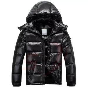 OEM personalizado para hombre chaqueta acolchada de alta calidad brillante con capucha invierno chaqueta hinchada ropa informal al por mayor proveedor de fábrica - Product Image 3