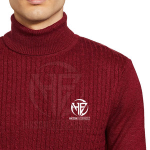 Simple Fashion Pullover Solid Tone High <b>Neck</b> Long Sleeve Top with Flexible Fit <b>Men</b> <b>Turtle</b> <b>Neck</b> Shirt - Product Image 5