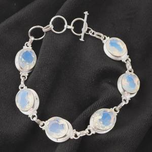 Pulsera de Ópalo Lechoso Delicado, Joyería de Plata de Ley 925, Regalo de Piedra Natal de Octubre para Mujer, Elegante - Product Image 4