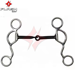 Hecho a medida JP Korsteel Half Cheek Snaffle Dutch Bit Acolchado suave Anillo suelto de acero inoxidable Pantalones de plata alemanes - Product Image 3