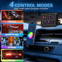 Système de contrôle de circuit dimmable par application, panneau de commutation RGB 6 voies pour Jeep, tout-terrain, bateau, voiture