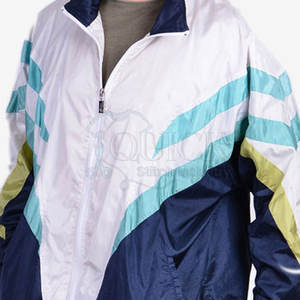 Conjunto cortavientos de nailon transpirable de diseño personalizado de color sólido con cuello con capucha para ropa de calle de invierno - Product Image 5