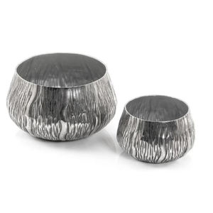 Bol de service en chocolat décor élégant avec accent de feuille unique et bol à motif martelé parfait pour servir des bonbons et des bonbons - Product Image 5