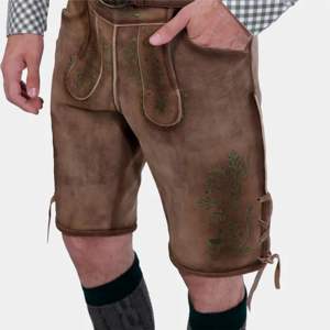 Traditional Bavarian Leather Shorts Custom Embroidered Lederhosen with <b>Suspenders</b> for Oktoberfest and Cultural Festivities - Product Image 5