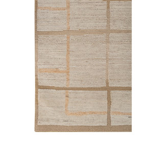 Alfombra de Lana Anudada a Mano Aprezo Gold, Rectangular 9x12, Diseño Geométrico Abstracto Tipo Rompecabezas, para Pasillo, Entrada del Hogar, Técnica Artesanal - Product Image 4