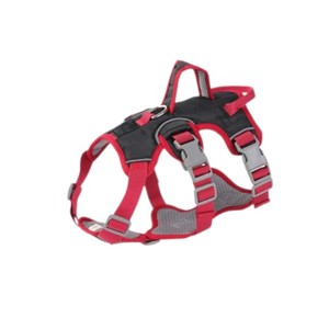 Adjustable Nylon Dog Harness with Buckle Closure Simple Style for Dogs Beige Color Breathable Design - Product Image 4