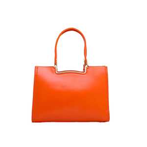 Luxueux Orange P35241 formel sac à main décontracté Mini fourre-tout Style coréen PU doublure chaîne décoration imprimer petite taille pour dames - Product Image 1