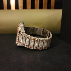 Esfera cuadrada romana moissianita Dos colores Tono diamante completo helado movimiento suizo hip hop reloj de diamantes - Product Image 2