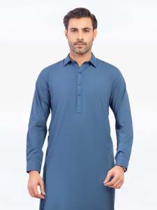 Vêtements de travail pour hommes pakistanais, salwar kameez, tenue traditionnelle musulmane, coupe régulière pour le bureau, formel et pour l'Aïd - Product Image 2