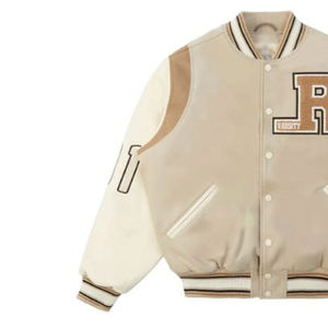 Vente en gros de vestes d'université de baseball personnalisées blouson bombardier à manches en cuir PU de style letterman personnalisé pour hommes vestes vintage - Product Image 4