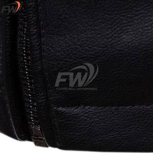 Veste en cuir pour homme OEM, faible MOQ, haute qualité, vêtement d'extérieur de luxe contemporain avec design élégant, finition soignée et coupe moderne - Product Image 4