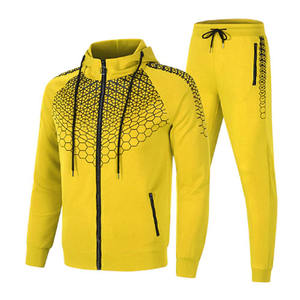 Survêtement pour hommes avec fermeture éclair complète 2 pièces survêtement d'hiver chaud à manches longues respirant survêtements de sport - Product Image 6