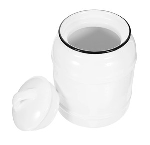 Pot de rangement en céramique haut de gamme avec couvercle, récipient hermétique pour aliments, organisateur de cuisine durable, rangement élégant pour comptoir - Product Image 6