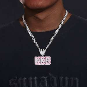 Personnalisé Hommes Argent 925 Brillant VVS Moissanite Cubain Lien Pendentif Glacé Plaqué Passe Diamant Testeur Buss Bijoux Charme - Product Image 1