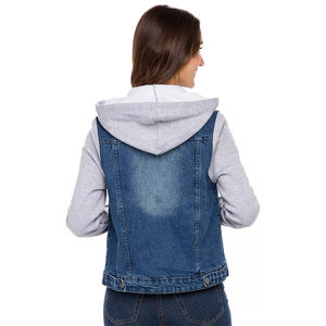 Chaqueta Vaquera Transpirable de Nuevo Diseño para Mujer con Mangas Largas, Alta Calidad, Barata, al por Mayor, Informal - Product Image 3