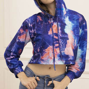 Mangas completas Estilo único Última colección Mujeres Crop Top Sudadera con capucha Ropa de verano de alta calidad Transpirable Soft Crop Top Sudadera con capucha - Product Image 5