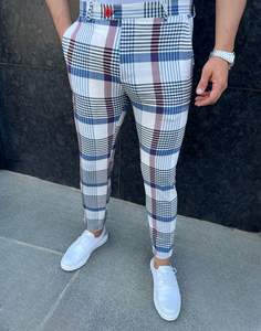 Pantalones ajustados para hombre con diseño Chino 70% lana 30% poliéster para uso diario elegante - Product Image 6