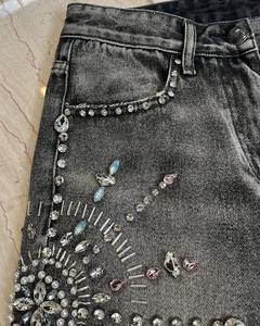 Short en jean respirant délavé de haute qualité, short d'été personnalisé, short en coton imprimé 3D de qualité supérieure, jean pour hommes - Product Image 2