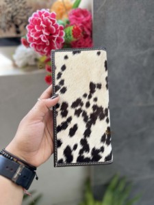 Diseñador elegante piel de vaca cuero cartera teléfono caso tallado a mano multiusos verano impermeable embrague bolso de moda - Product Image 3