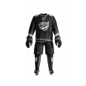 Ensembles de hockey sur glace unisexes réversibles entièrement personnalisés OEM Team Wear pour les joueurs d'entraînement 100% Polyester Quick Dry Breathable - Product Image 4