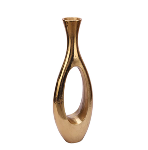 Vase à fleurs en métal de conception de luxe en laiton AK avec Vase moderne fini antique en or pour la décoration intérieure/décoration intérieure de désherbage - Product Image 4