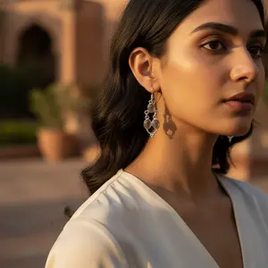 Plata de Ley 925, Pendientes de Perlas con Diseño de Araña, Gemas, Patrones Florales y Geométricos, Ideales para Bodas, Compromisos, Aniversarios y Fiestas - Product Image 3