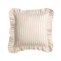 Housse de coussin multicolore à rayures et à volants Taie d'oreiller décorative pour la maison Taie de coussin classique de luxe moderne