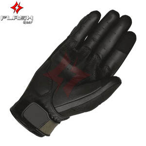 Premium for Black Goat Leather & <b>Mesh</b> Motorbike <b>Gloves</b> Genuine Leather Motorcycle Riding Unisex Sports Waterproof Breathable - Product Image 6