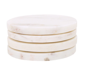 Dessous de verre en marbre personnalisé Nouvelle arrivée Pierre blanche Dessous de verre en marbre personnalisé Table de pendaison de crémaillère Meilleur prix - Product Image 1